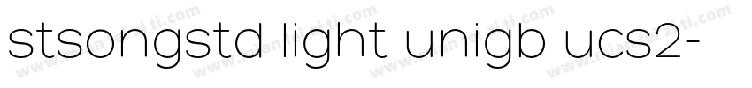 stsongstd light unigb ucs2字体转换